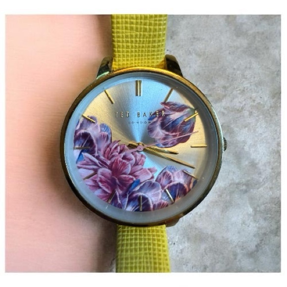 Ted Baker Accessories - Ted Baker Yellow and Purple Floral Watch